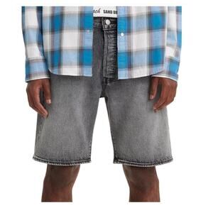 NEW Levi's 501 9" Mens Jean Shorts Grey Denim Hemmed Button Fly Stretch Size 42